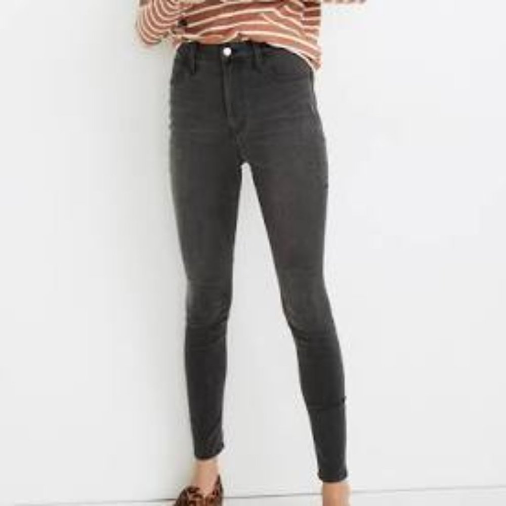 Madewell 9" mid-rise skinny jeans graphite